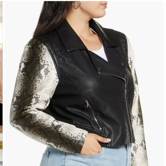 Halogen NWTs Faux Leather Moto Jacket - Picture 3 of 11